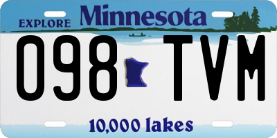 MN license plate 098TVM