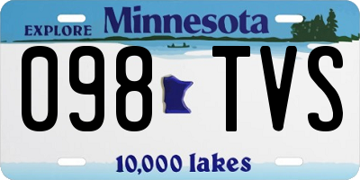 MN license plate 098TVS