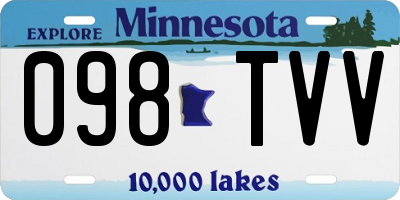 MN license plate 098TVV