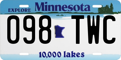 MN license plate 098TWC