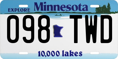 MN license plate 098TWD