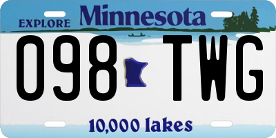 MN license plate 098TWG