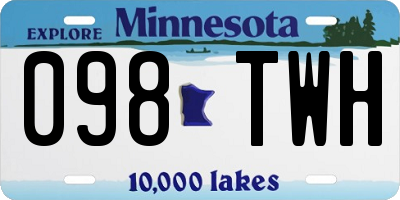 MN license plate 098TWH