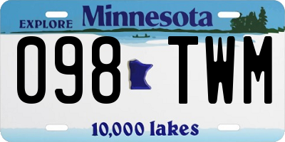 MN license plate 098TWM