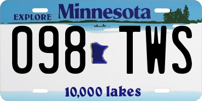 MN license plate 098TWS