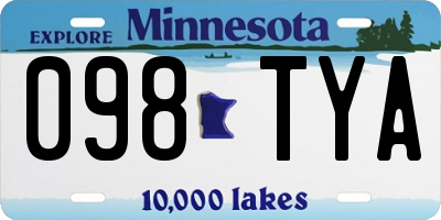MN license plate 098TYA