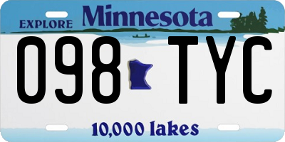 MN license plate 098TYC