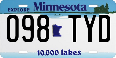 MN license plate 098TYD