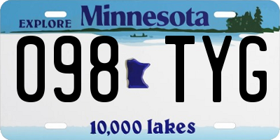 MN license plate 098TYG