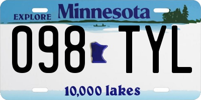 MN license plate 098TYL