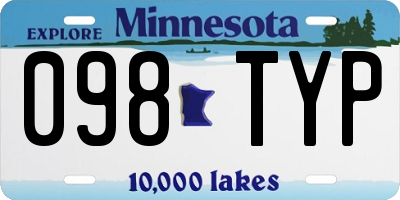 MN license plate 098TYP