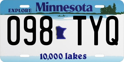 MN license plate 098TYQ