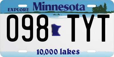 MN license plate 098TYT
