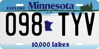 MN license plate 098TYV