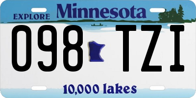 MN license plate 098TZI