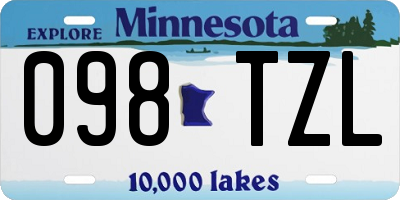 MN license plate 098TZL
