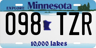 MN license plate 098TZR