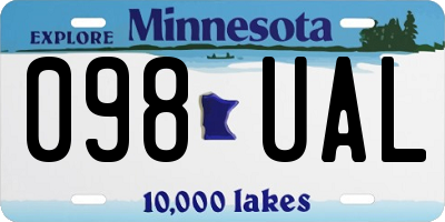 MN license plate 098UAL