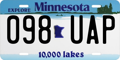 MN license plate 098UAP