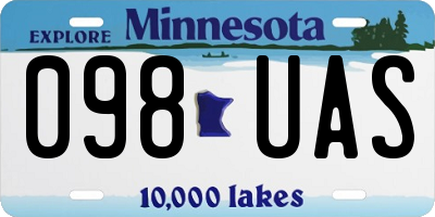 MN license plate 098UAS