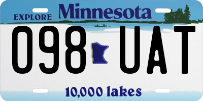 MN license plate 098UAT