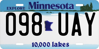 MN license plate 098UAY