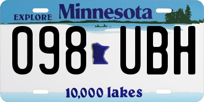 MN license plate 098UBH