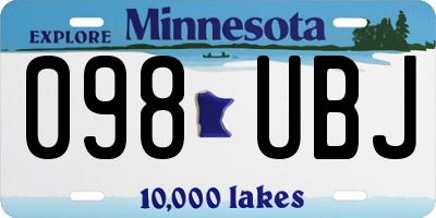 MN license plate 098UBJ