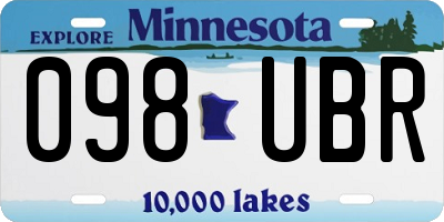 MN license plate 098UBR