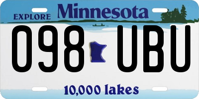 MN license plate 098UBU
