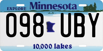 MN license plate 098UBY