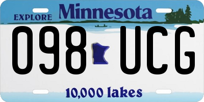 MN license plate 098UCG