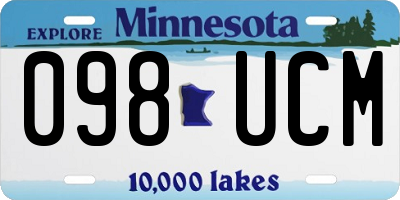 MN license plate 098UCM