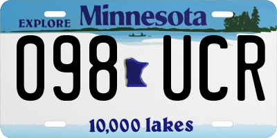 MN license plate 098UCR