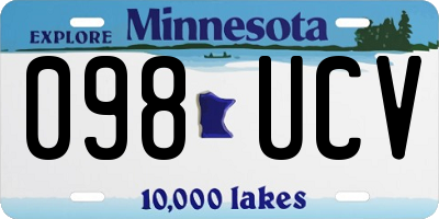 MN license plate 098UCV