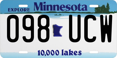 MN license plate 098UCW