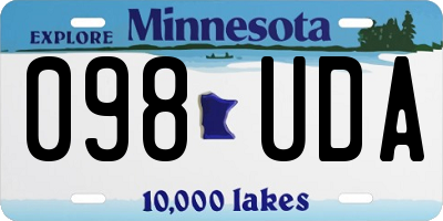 MN license plate 098UDA