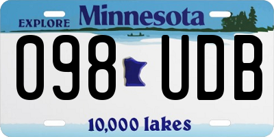 MN license plate 098UDB