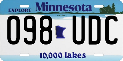 MN license plate 098UDC