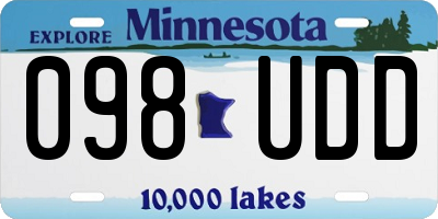 MN license plate 098UDD