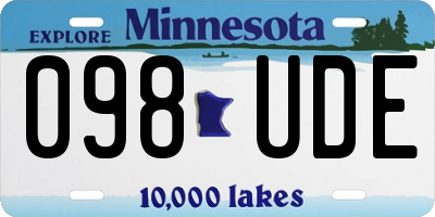 MN license plate 098UDE