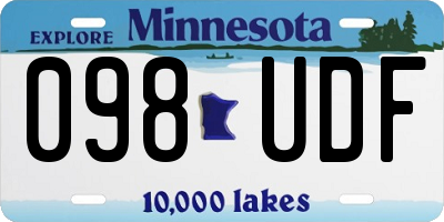 MN license plate 098UDF