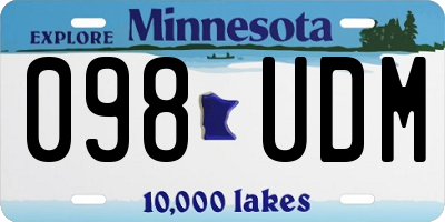 MN license plate 098UDM