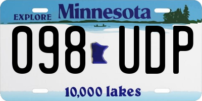 MN license plate 098UDP