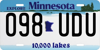 MN license plate 098UDU