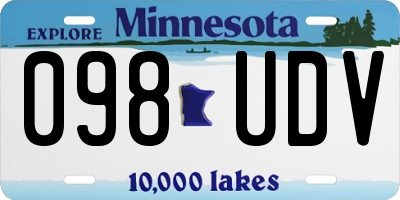 MN license plate 098UDV