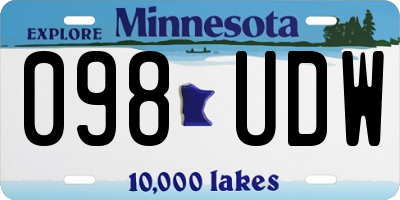 MN license plate 098UDW