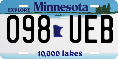 MN license plate 098UEB