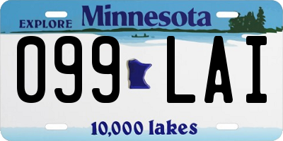 MN license plate 099LAI