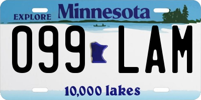 MN license plate 099LAM